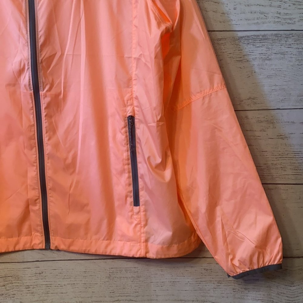 Columbia Women's Sherbet Neon Orange Lightweight Anorak Zip Jacket - Picture 5 of 7